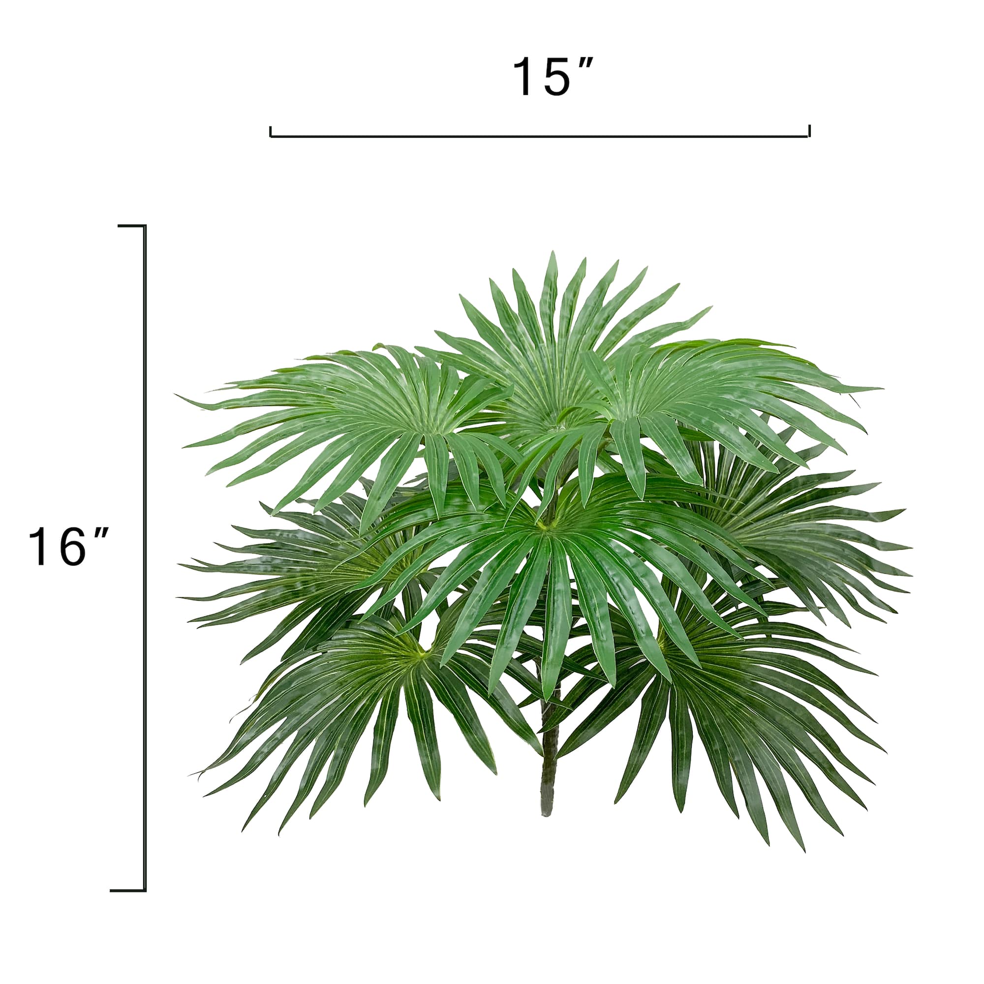 18" Green Fountain Palm Bush by Ashland®
